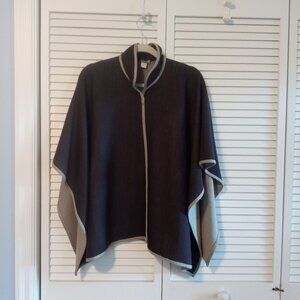 Beautiful brown and tan reversible wrap/poncho.